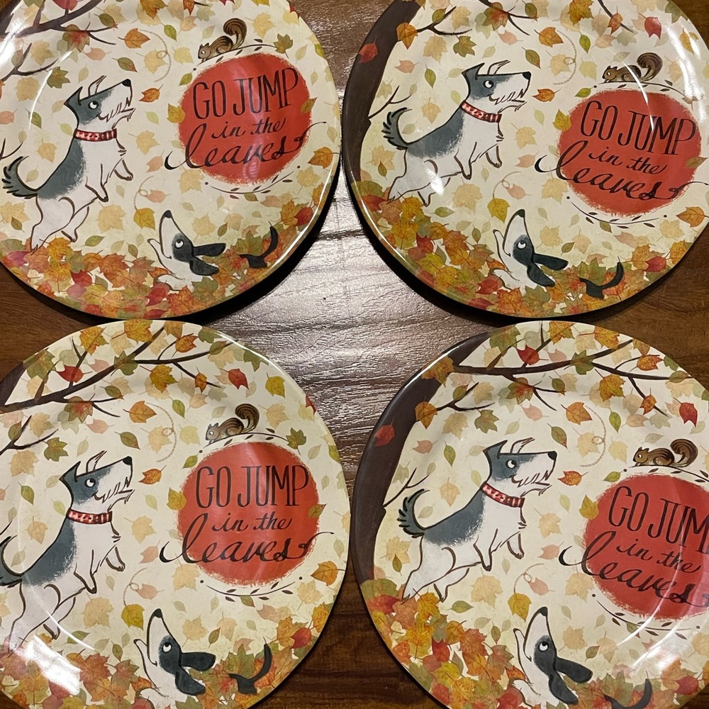 Go Jump in the Leaves Plates from Pier 1